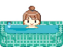 Hot Spring Pixel Sticker