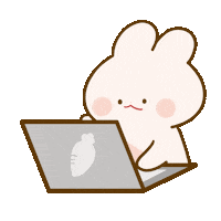 hutaba pc うさぎ ゆるかわ 仕事 Sticker