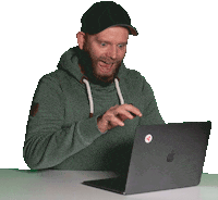 markenfilm laptop tippen mafi markenfilm Sticker
