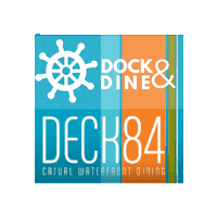 Deck84 logo deck84 dockanddine waterfrontdining Sticker