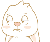 Bunny 傻眼 Sticker by EVANS艾特兔