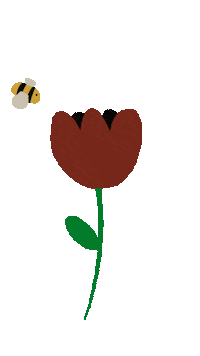 hiurmalpez red flower spring bee Sticker