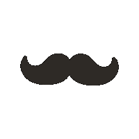 Mustache Sticker by Steven Boot