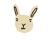 Bunny Rabbit Sticker by Ezra W. Smith