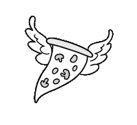 Pizza Sticker by Motherbrainart