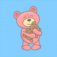 jlaudesign love pink bear hearts GIF
