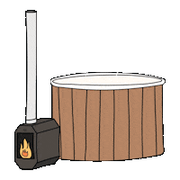 Hot Tub Winter Sticker by Welvaere
