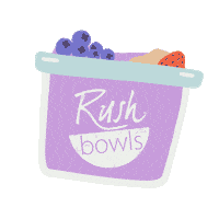 Rush_Bowls joy fruit bowl smoothie Sticker