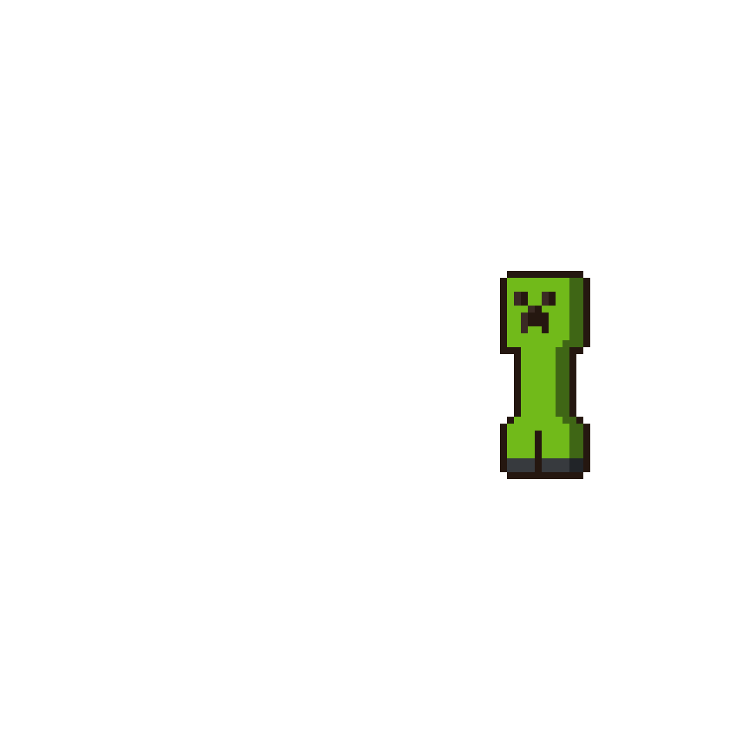 RandomPixels minecraft boom creeper Sticker