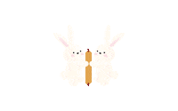 New Year Rabbit Sticker by Potboy Groceries