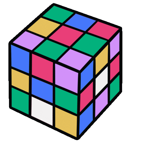 90S Rubix Cube Sticker