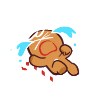 Gingerbread Man Crying Sticker by cookierun