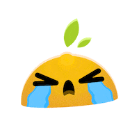 LayerLemonade sad crying lemon triste Sticker