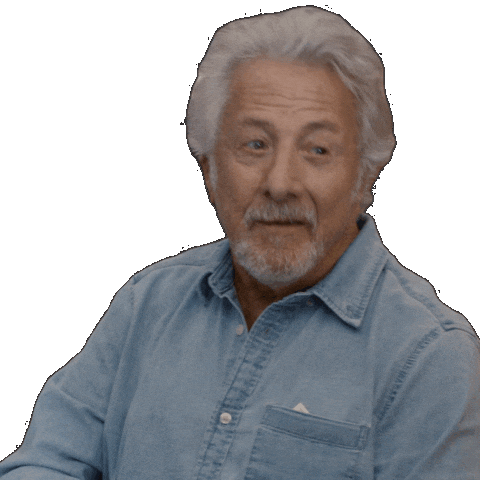 Cracking Dustin Hoffman Sticker by Black Bear Pics