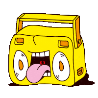 Bounce Ghettoblaster Sticker by Yadgeto