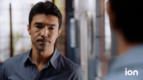 TV gif. Ian Anthony Dale as Adam in Hawaii Five-O purses his lips and nods as he says, "Good luck, brother."