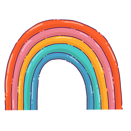 rainbow colors Sticker