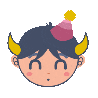 Celebrating Happy Birthday Sticker by Oki