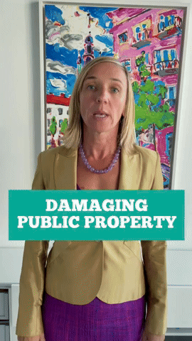 Damaging public property in Dubai