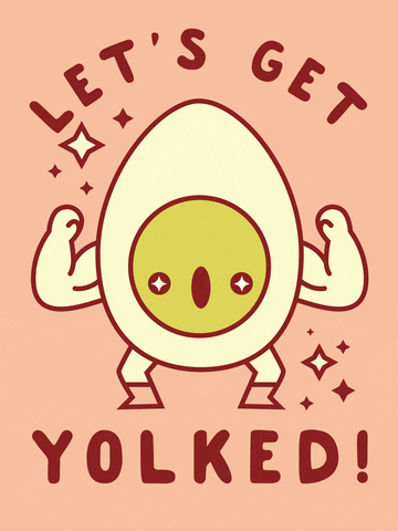 kayleedart workout egg pun yoked GIF