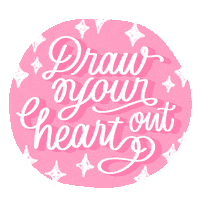 Pink Draw With Me Sticker