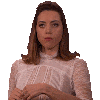 aubrey plaza no Sticker by Team Coco