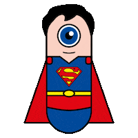 Toki_art eye superman toki tokiart Sticker