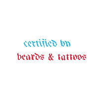 beardsntattoos tattoo beard tattoos certified Sticker