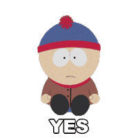 Stan Marsh Yes Sticker by South Park