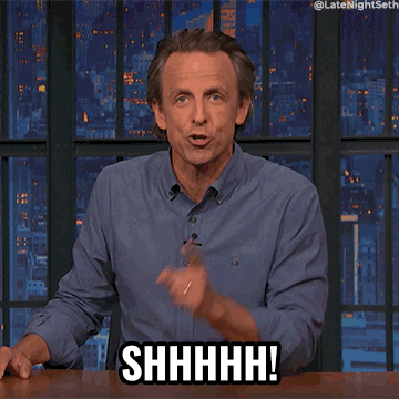 Seth Meyers Shut Up GIF by Late Night with Seth Meyers