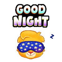 Good Night Sleeping Sticker by Lucas and Friends by RV AppStudios