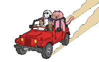 Car Keep On Sticker by Paper Dog