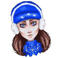 Girl Winter Sticker