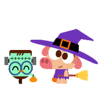 Lingokids fun cute hello halloween Sticker