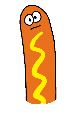 Hot Dog Sticker by Jon Burgerman