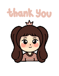 Girl Thank You Sticker