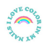 Rainbow Color Sticker by PINTAUÑAS ROMA