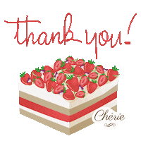 cheriebakery thank you morning cake watermelon Sticker