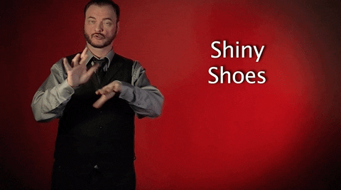 sign language shiny shoes GIF by Sign with Robert