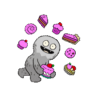 Happy Cup Cake Sticker by Angieluxd