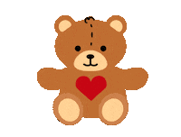 Teddy Bear Love Sticker by Jessica Lau