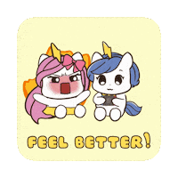 Feel Better Take Care Sticker by Brave Unicorn