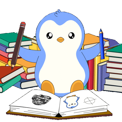Drawing Studying Sticker by Pudgy Penguins