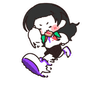 sinnplelittleone running run late rush Sticker