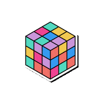 houseofgraystudio cube rubiks rubikscube Sticker