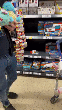Charmander, I Choose You! Baby Picks Her Pokemon in Supermarket Toy Section