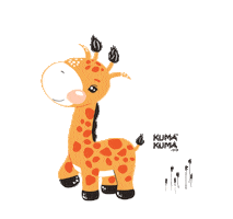 Giraffe Woodland Sticker by Kuma Kuma