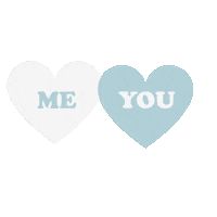 eightfortyfourAM love heart blue white Sticker