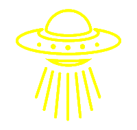 Flying Saucer Ufo Sticker by Festival du Soir