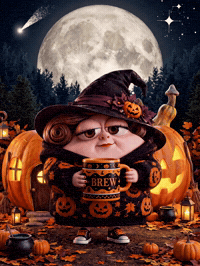 Coffee Time Halloween GIF